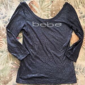 Bebe Women's Black Long Sleeve Top